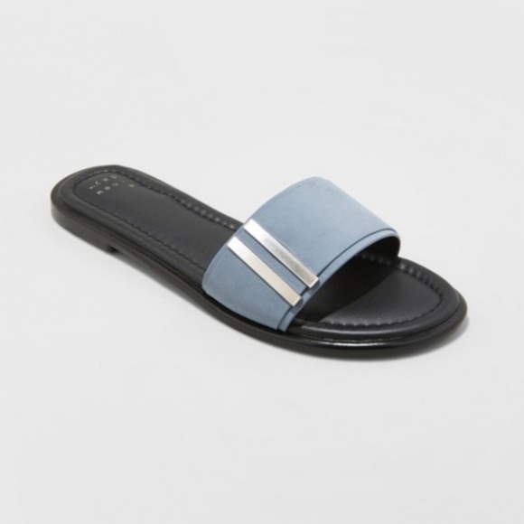 a new day Shoes - A New Day Tess Slide Sandals Blue 9